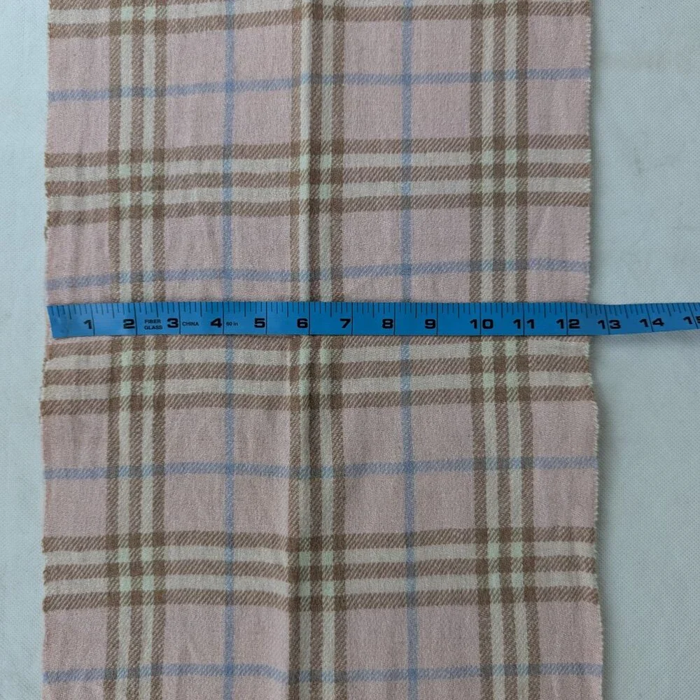 Burberry Cashmere Nova Check Plaid Scarf Pink Unisex | Designer Winter Wear - Picture 8 of 8